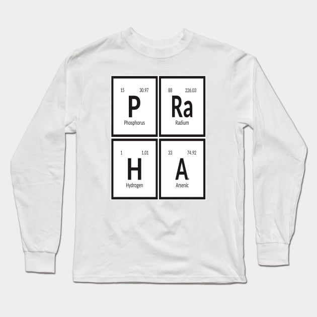 Praha City | Periodic Table of Elements Long Sleeve T-Shirt by Maozva-DSGN